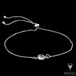 Swarovski authentic crystals Pull TieWhite Rhodium